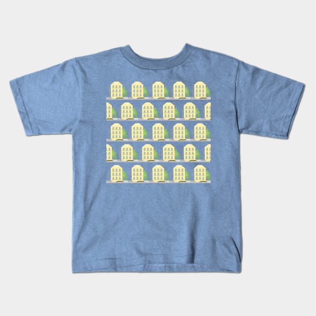 Yellow houses Kids T-Shirt by Gaspar Avila